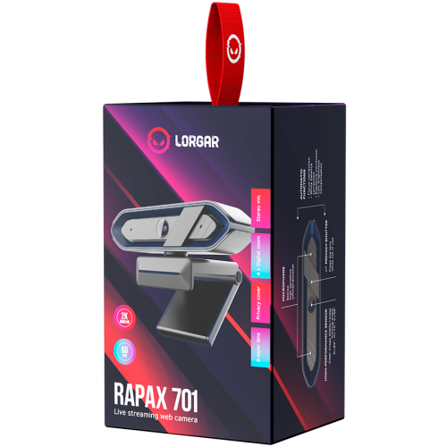 Вебкамера Lorgar Rapax 701 2K Black (LRG-SC701BL) - зображення 6