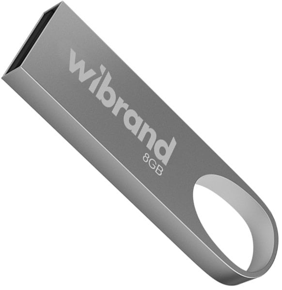 Флеш пам'ять USB 8 Gb Wibrand Irbis Silver USB 2.0 , метал - зображення 1