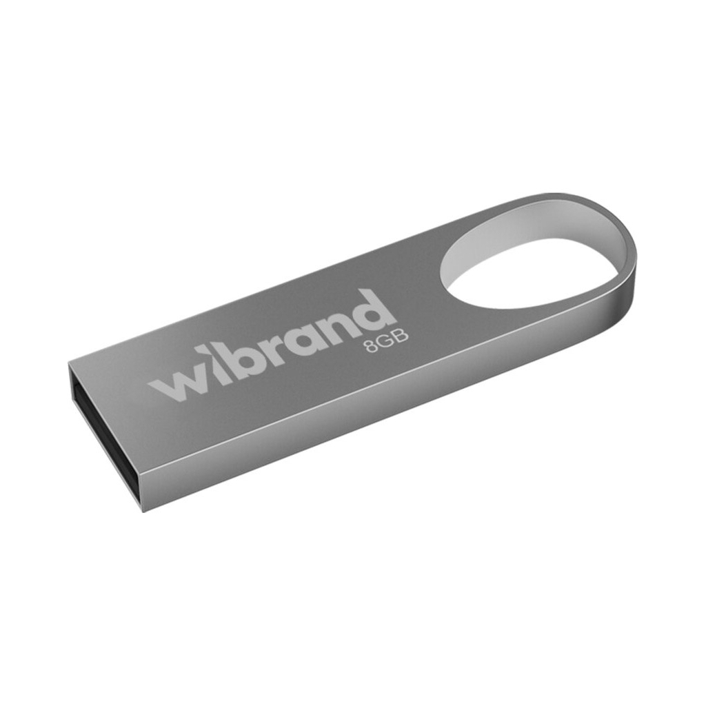 Флеш пам'ять USB 8 Gb Wibrand Irbis Silver USB 2.0 , метал - зображення 2