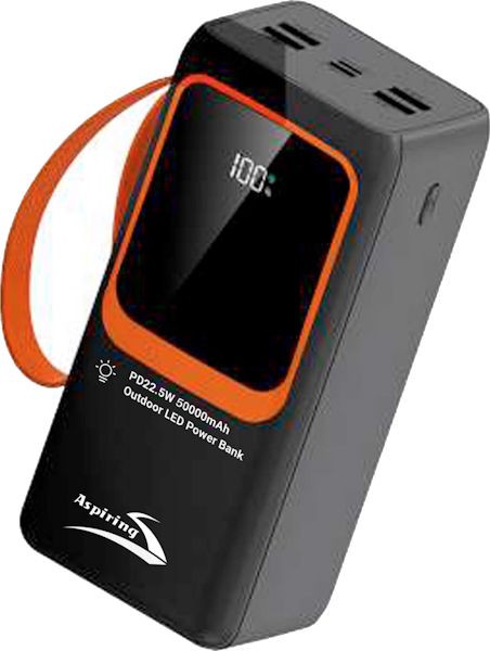 Батарея POWER BANK Aspiring Light 50 50000mAh PD 22.5W - зображення 2
