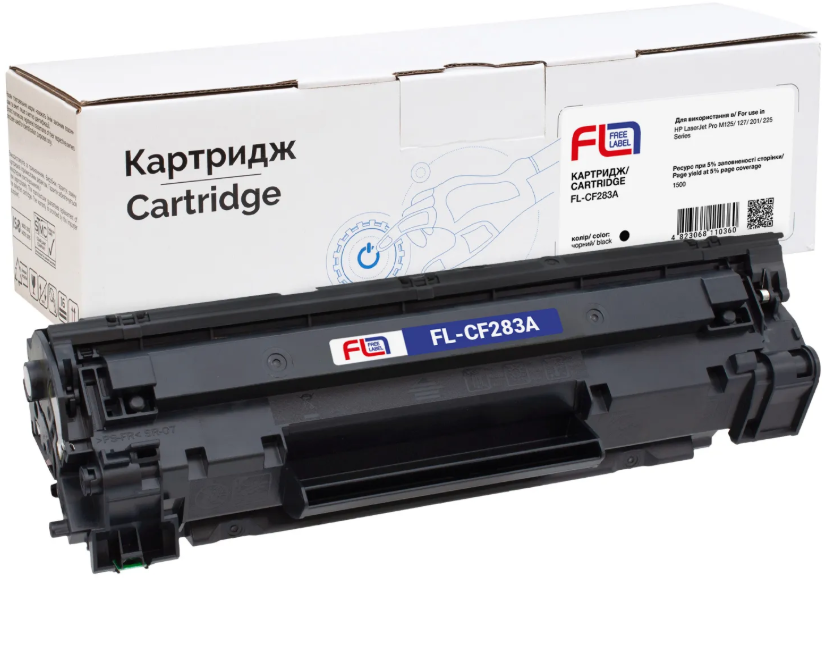 Картридж HP LJ 83A для M125nw\/M127fn\/M127fw (FL-CF283A) FREE Label - зображення 1