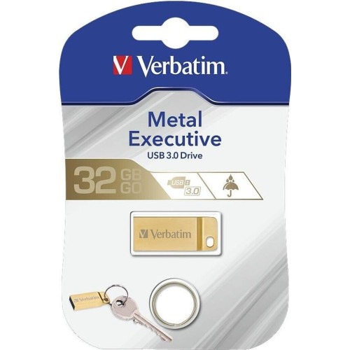 Флеш пам'ять USB 32 Gb Verbatim Metal Executive Gold USB 3.2 Gen 1 - зображення 5