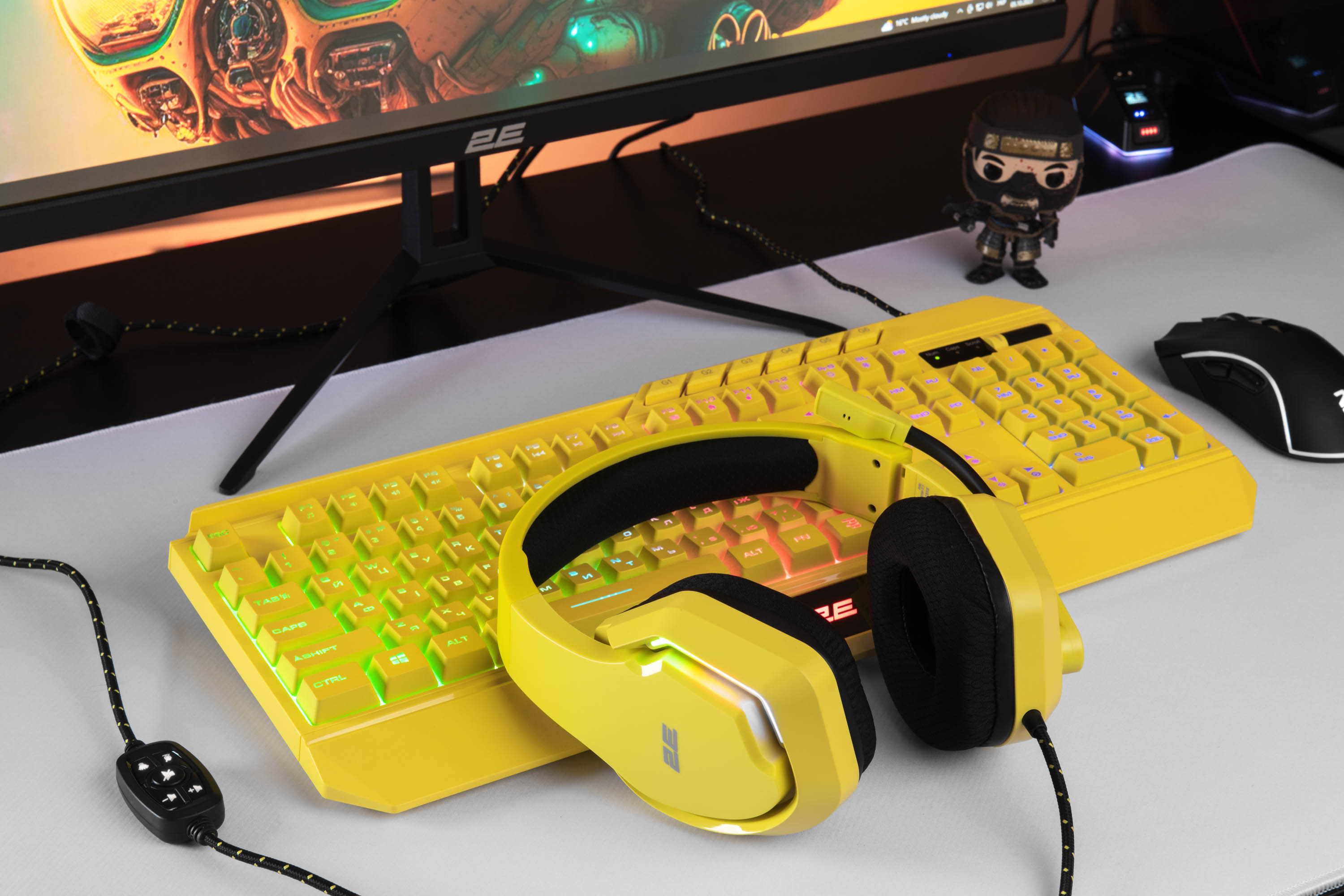 Гарнітура 2E Gaming HG315 RGB USB 7.1 Yellow (2E-HG315YW-7.­1) - зображення 7