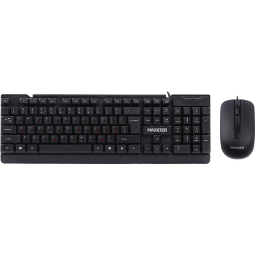 Клавіатура+мишка Maxxter KMS-CM-01-UA USB Black - зображення 1