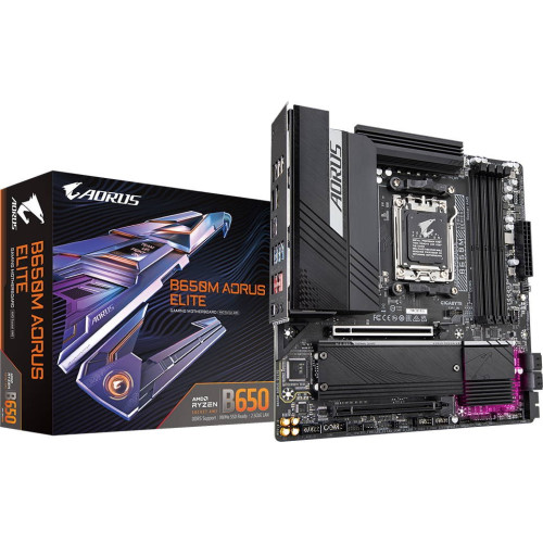 Мат. плата AM5 Gigabyte B650M AORUS ELITE - зображення 1