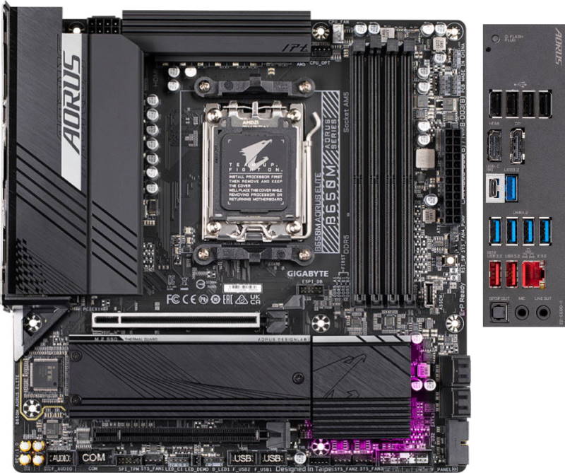 Мат. плата AM5 Gigabyte B650M AORUS ELITE - зображення 4