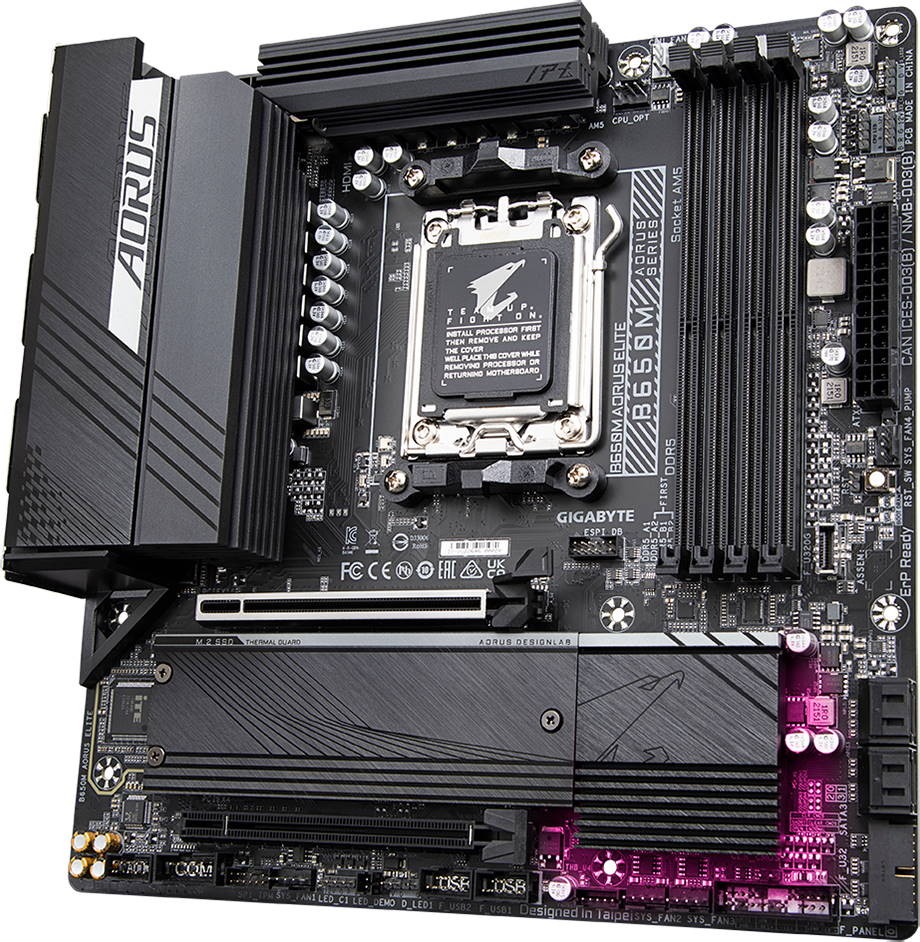 Мат. плата AM5 Gigabyte B650M AORUS ELITE - зображення 5