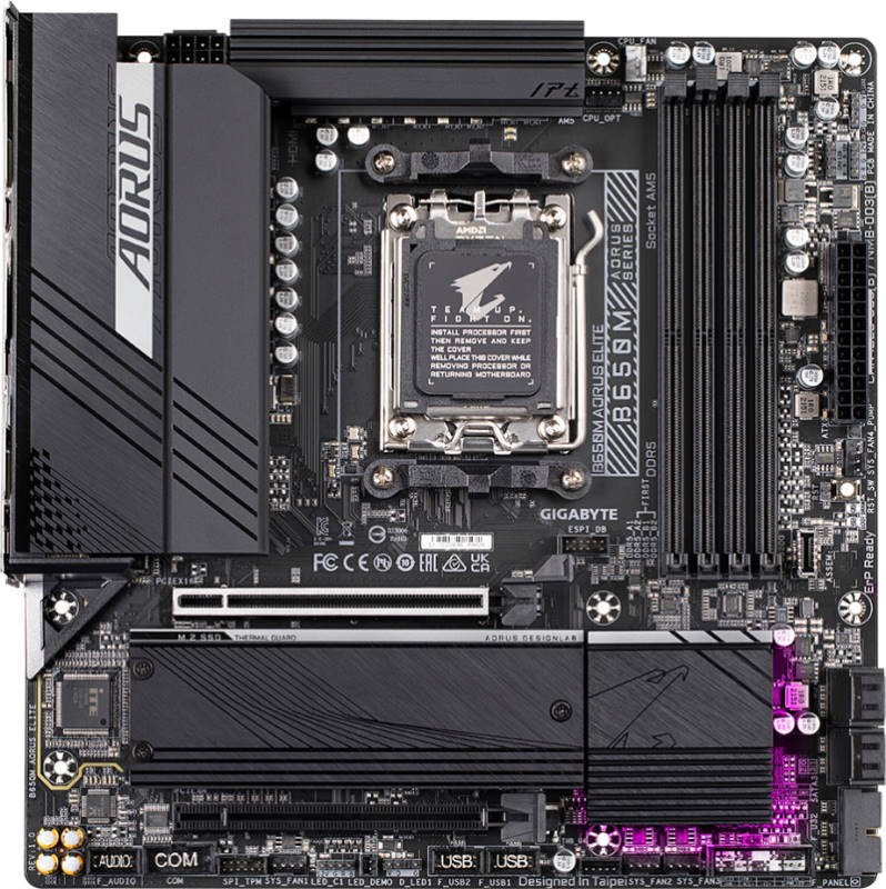 Мат. плата AM5 Gigabyte B650M AORUS ELITE - зображення 3