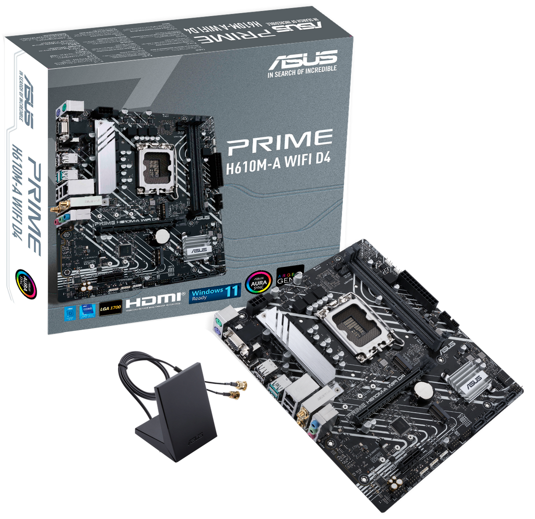 Мат. плата 1700 ASUS PRIME H610M-A WIFI D4 - зображення 1