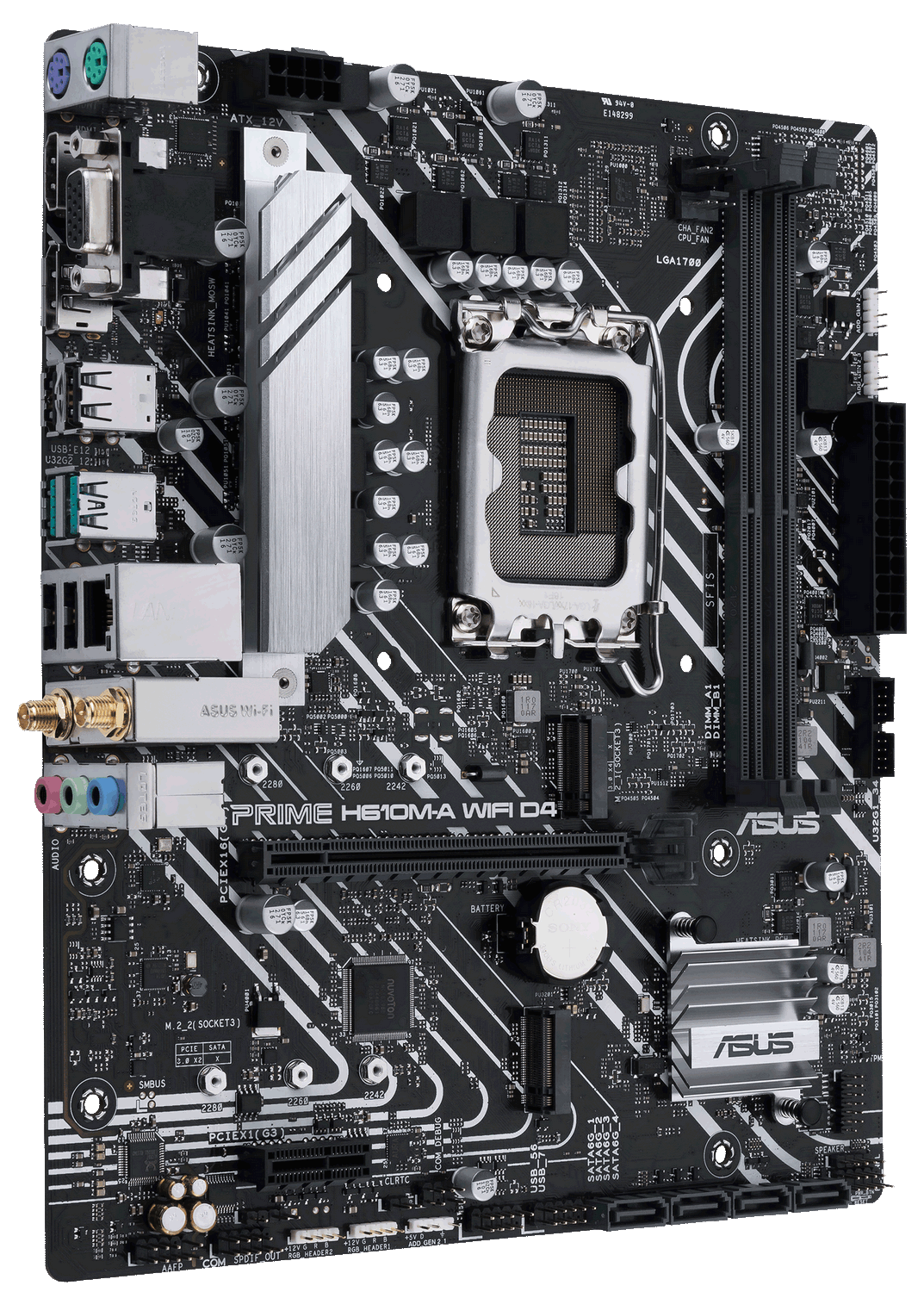Мат. плата 1700 ASUS PRIME H610M-A WIFI D4 - зображення 3