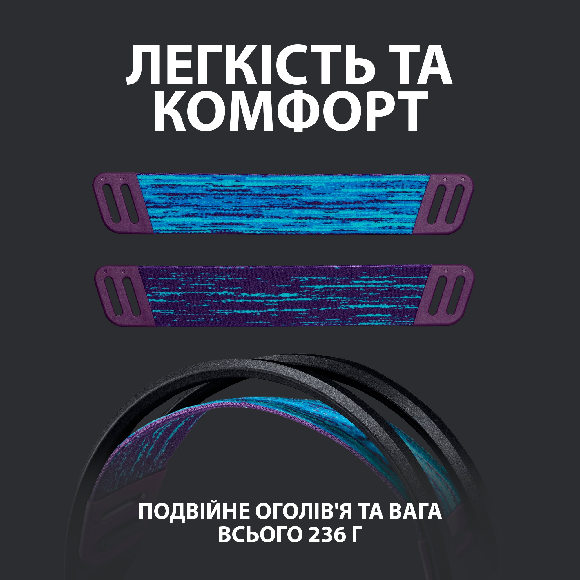 Безпровідна гарнітура Logitech G535 Lightspeed Black (981-000972) - зображення 13