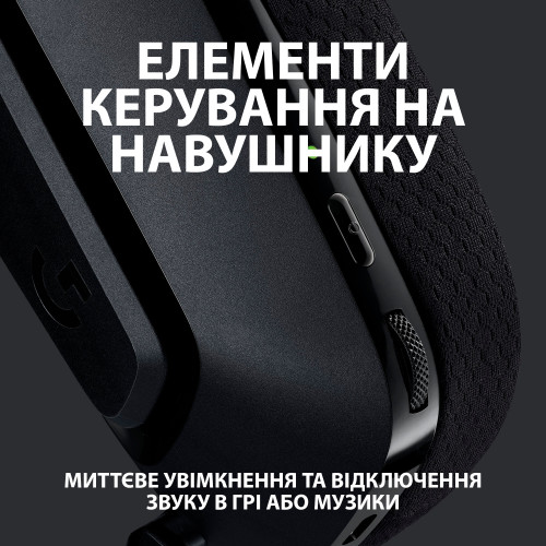 Безпровідна гарнітура Logitech G535 Lightspeed Black (981-000972) - зображення 9