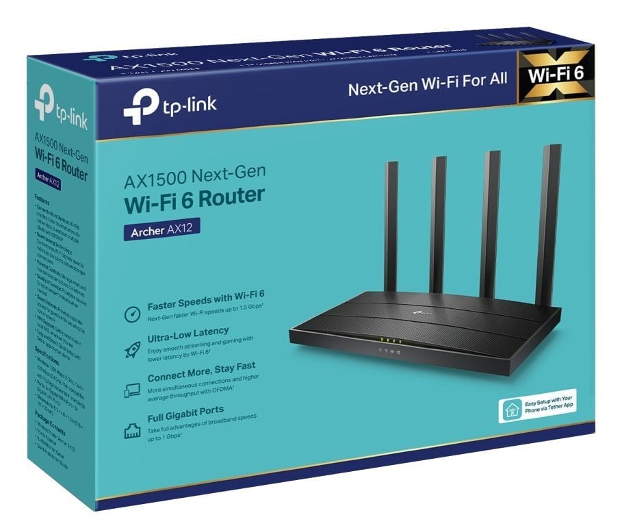 Маршрутизатор WiFi TP-Link Archer AX12 - зображення 4