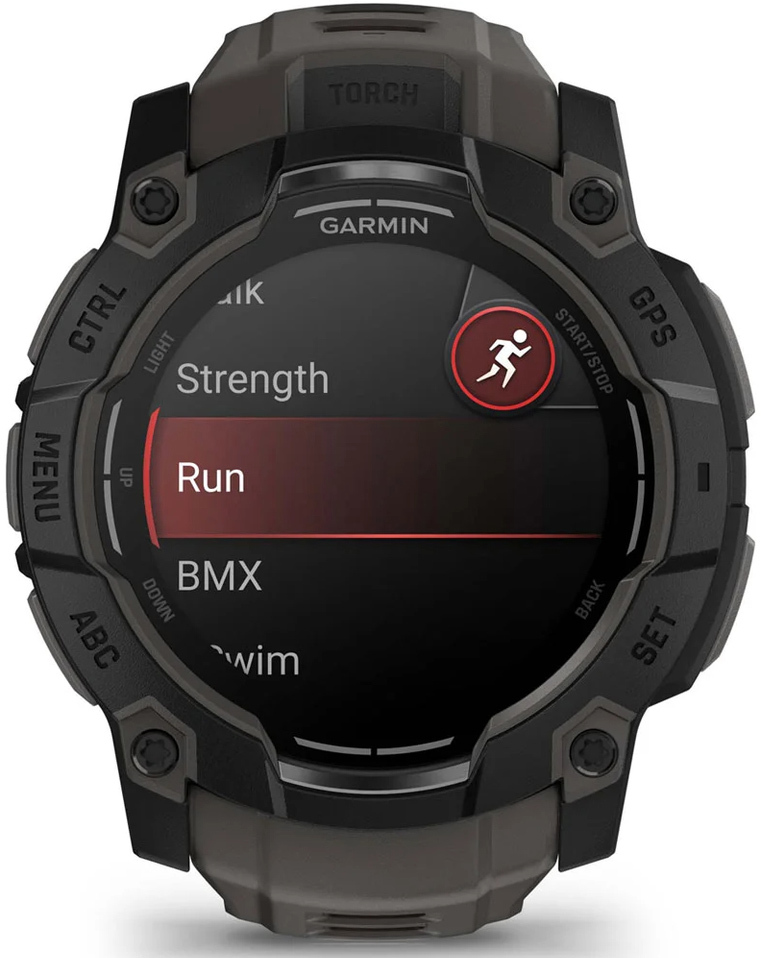 Смарт годинник Garmin Instinct 3 50mm AMOLED Black with Charcoal Band (010-03020-00) - зображення 2