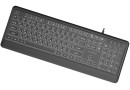Клавіатура Gembird Slim Multimedia White Backlight USB Black (KB-UML-04-CYRL) - зображення 2