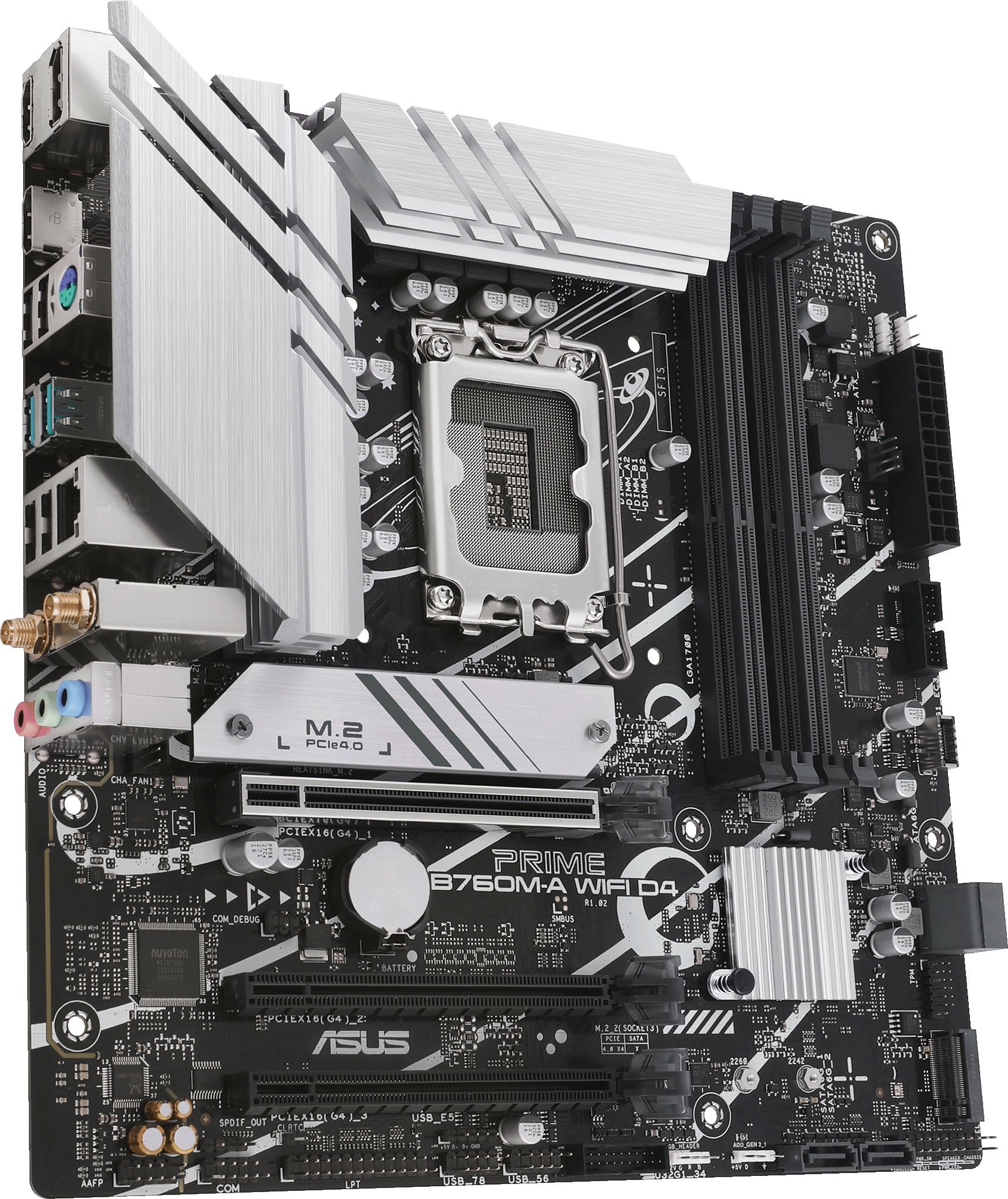 Мат. плата 1700 ASUS PRIME B760M-A WIFI D4 - зображення 2