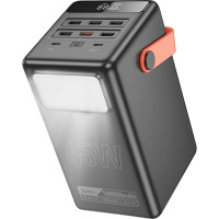 Батарея POWER BANK Hoco DB03 Max Centurion 100000mAh, PD 65W, QC, LED Lamp, black