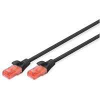 Патч-корд Cat.6, UTP, RJ45, 5.0 м, AWG 26/7, Cu, LSZH, чорний, Digitus