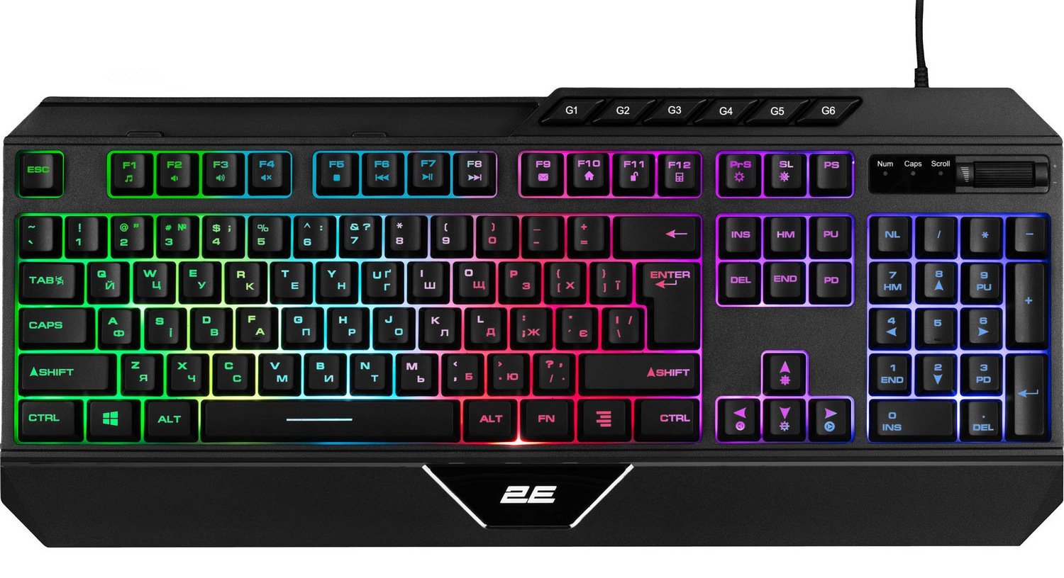 Клавіатура 2E Gaming KG315 RGB Black (2E-KG315UBK) - зображення 1