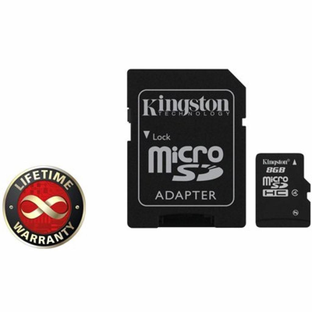 MicroSDHC 8 Gb Kingston class 4 - зображення 2