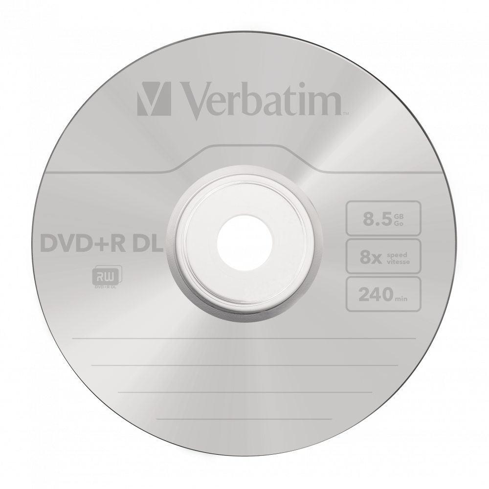DVD+R-disк 8.5Gb 8x Verbatim #43666 Matte Silver - зображення 1