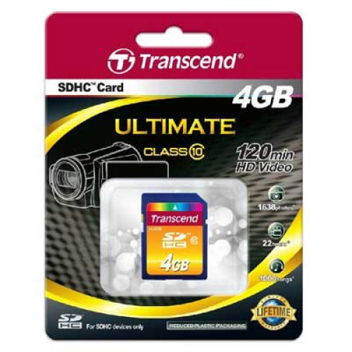 Secure Digital card 4GB Transcend SDHC class 10 - зображення 1