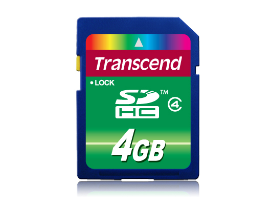 Secure Digital card 4 Gb Transcend SDHC class 4 - зображення 1