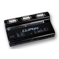 Картрідер зовнішній + HUB Cliptec Combo RZR523-BK