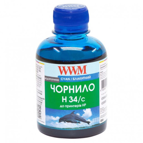 Чорнило WWM для HP H34\/C cyan - зображення 1