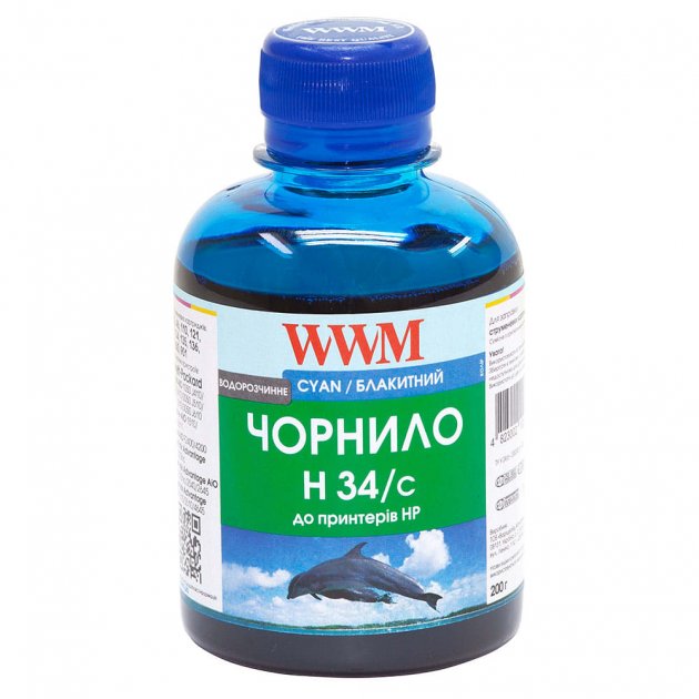 Чорнило WWM для HP H34\/C cyan - зображення 1