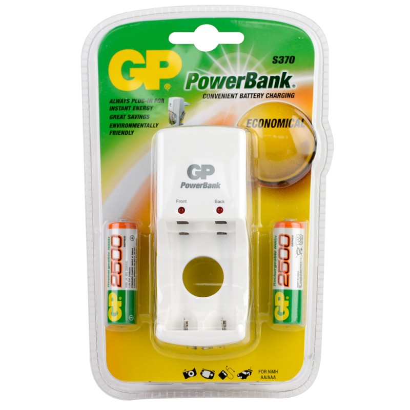 Зарядний пристрій + акумулятори GP PB370 - зображення 1
