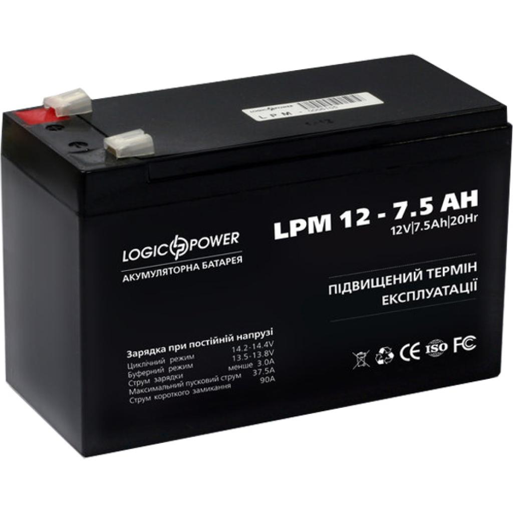 Акумуляторна батарея LogicPower LPM 12V 7.5Ah (3864) - зображення 2