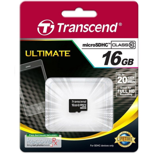 MicroSDHC 16 Gb Transcend class 10 UHS-I - зображення 2