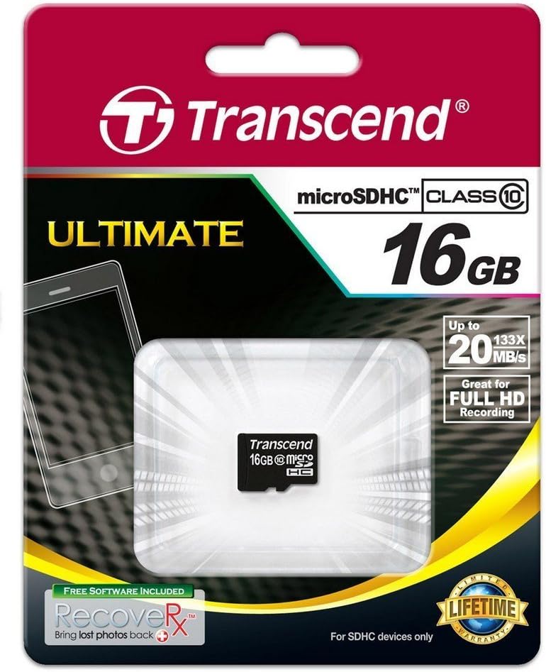 MicroSDHC 16 Gb Transcend class 10 UHS-I - зображення 2