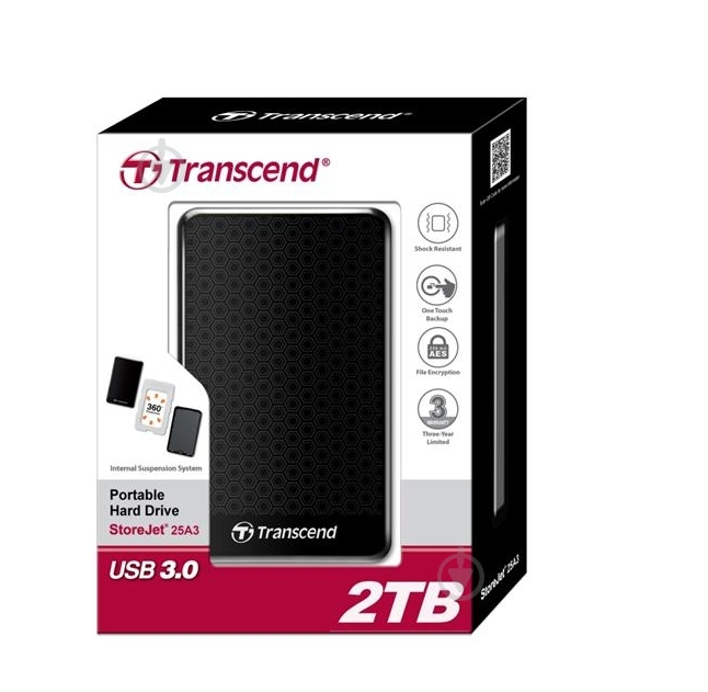 Зовнішній жорсткий диск HDD 1000Gb Transcend (TS1TSJ25A3K) - зображення 4