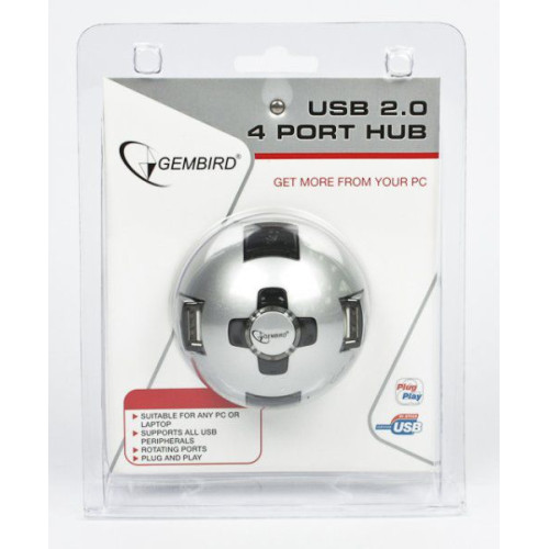 Концентратор USB 2.0 Gembird UHB-CT04 4 порти - зображення 3