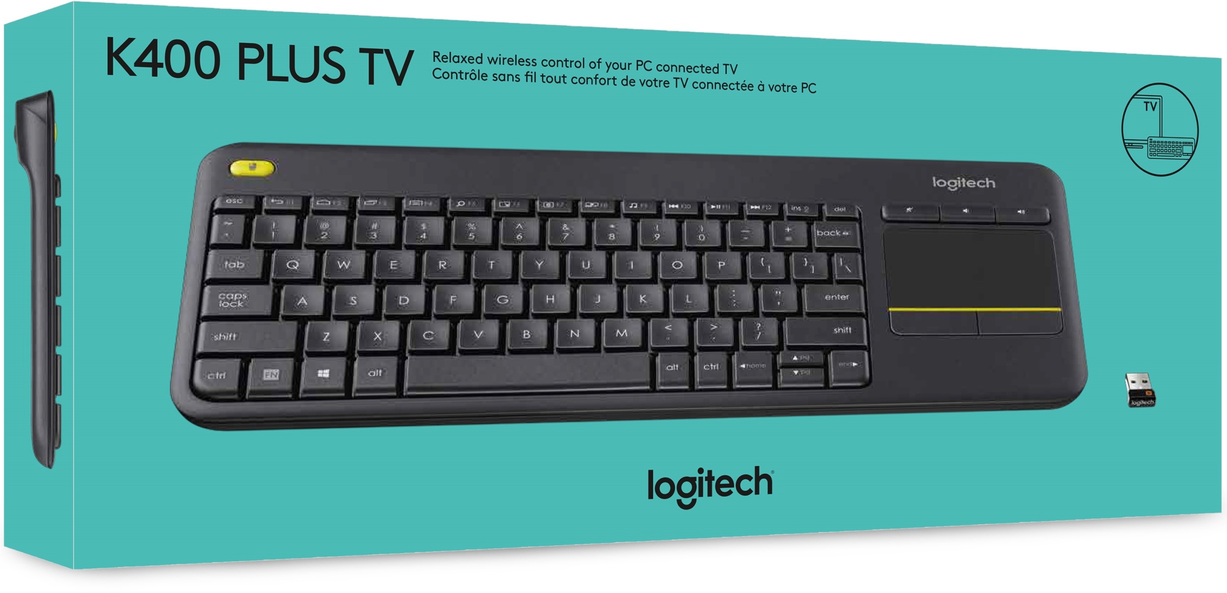 Клавіатура Logitech Media K400 Plus - зображення 6
