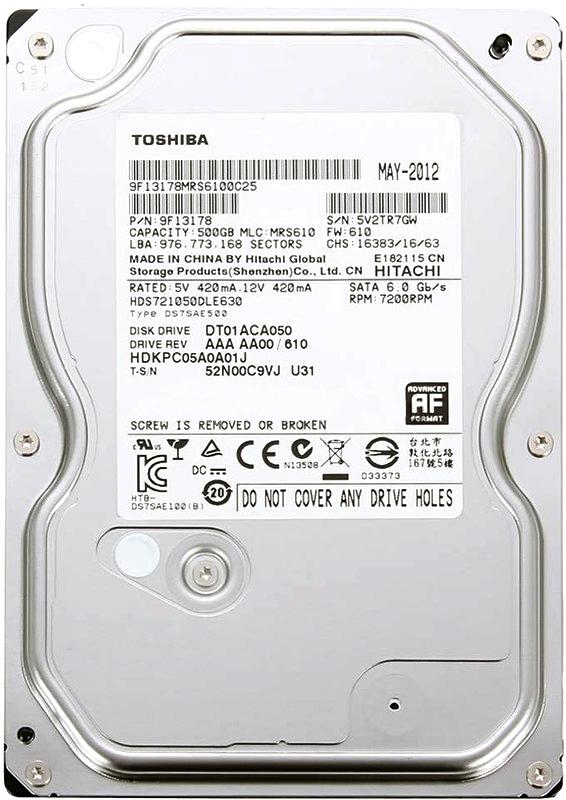 Жорсткий диск HDD 500Gb Toshiba DT01ACA050 - зображення 1