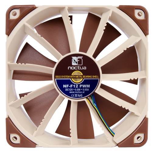 Вентилятор для корпусів 120 мм Noctua NF-F12PWM CHROMAX.BLACK.SWAP - зображення 1