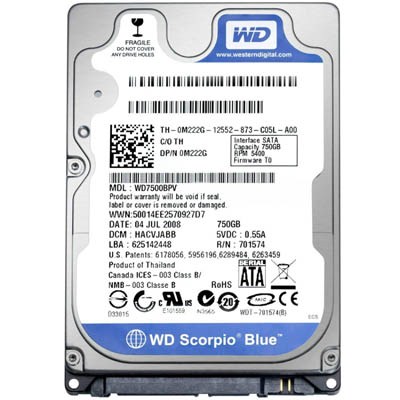 Жорсткий диск HDD WD 2.5 750GB WD7500BPVX - зображення 1