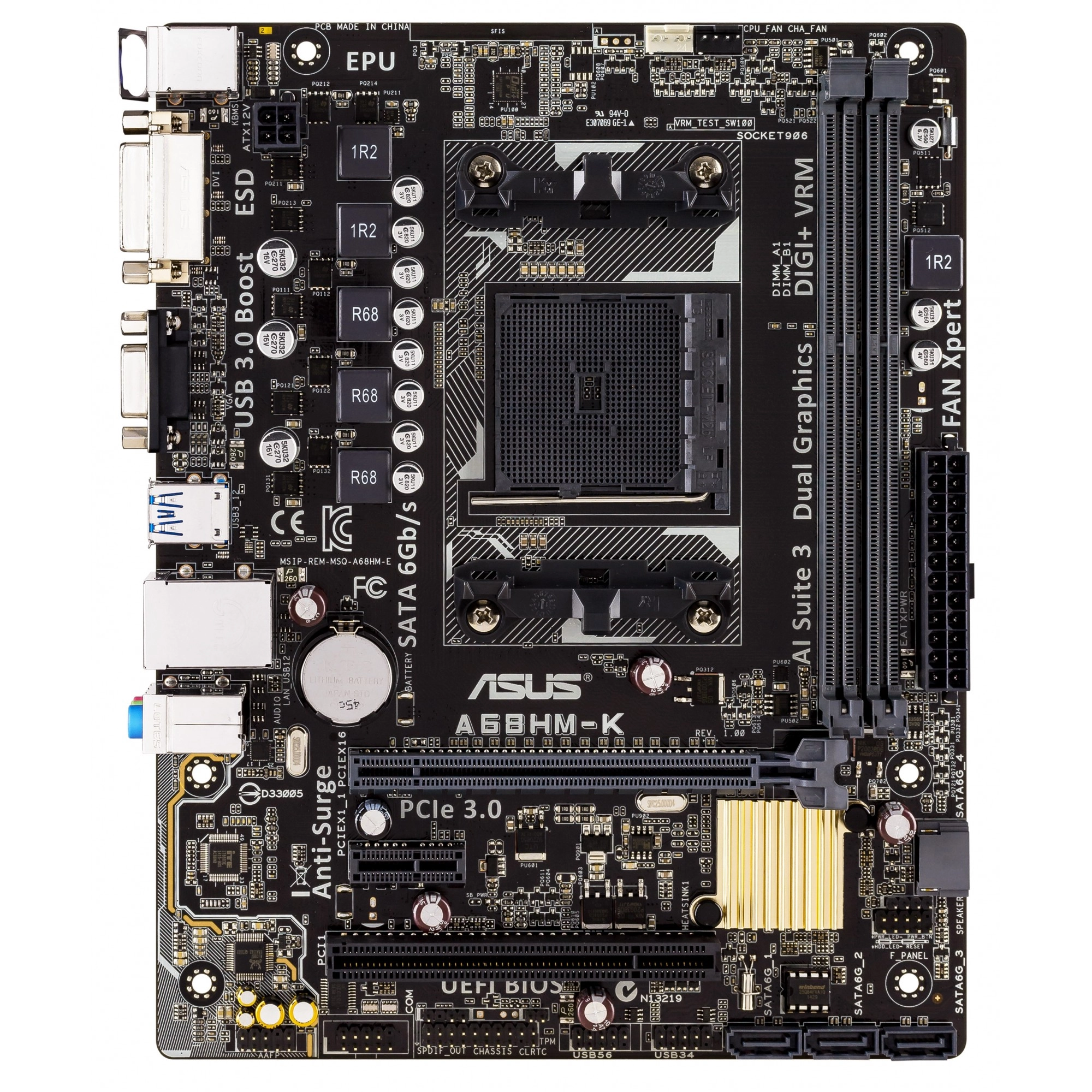 Мат. плата FM2 Asus A68HM-K - зображення 3