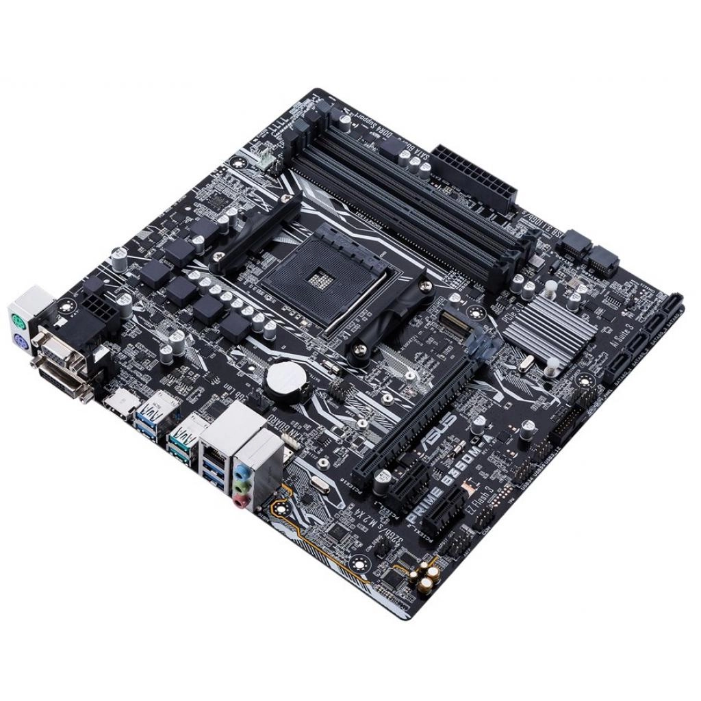 Мат. плата AM4 Asus PRIME B350M-A - зображення 3