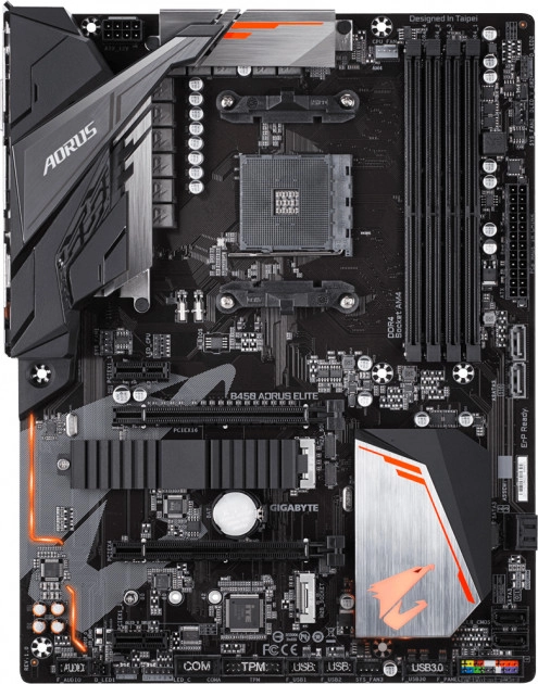 Мат. плата AM4 Gigabyte B450 AORUS ELITE - зображення 1