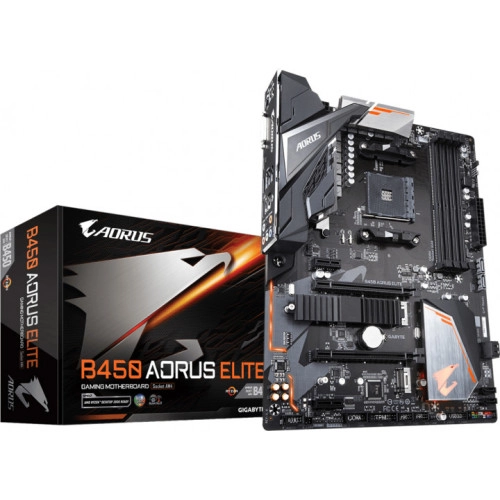 Мат. плата AM4 Gigabyte B450 AORUS ELITE - зображення 2