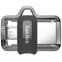 Флеш пам'ять USB 16Gb SanDisk Ultra Dual Black USB 3.0 OTG (SDDD3-016G-G46)