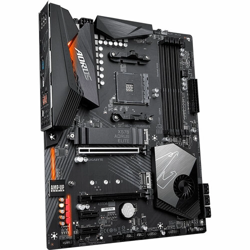 Мат. плата AM4 Gigabyte X570 AORUS ELITE - зображення 1