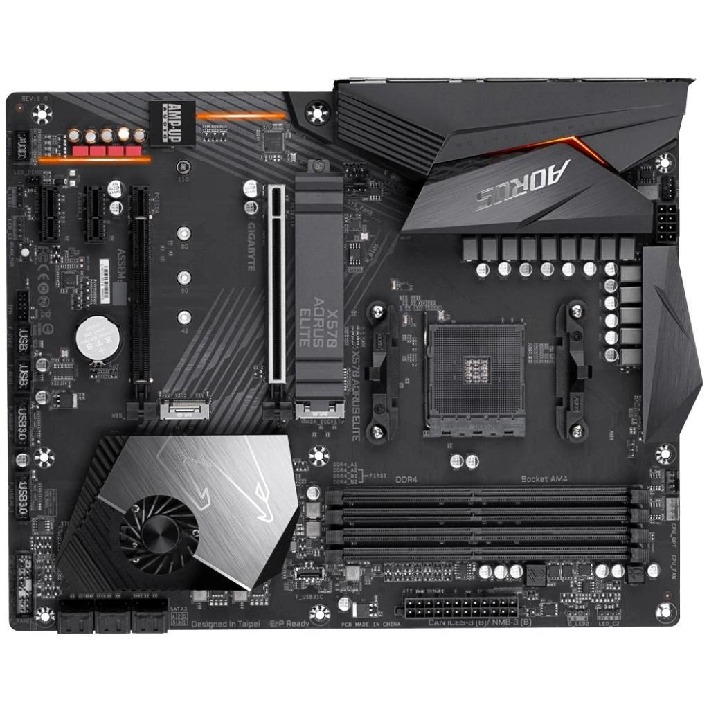 Мат. плата AM4 Gigabyte X570 AORUS ELITE - зображення 2