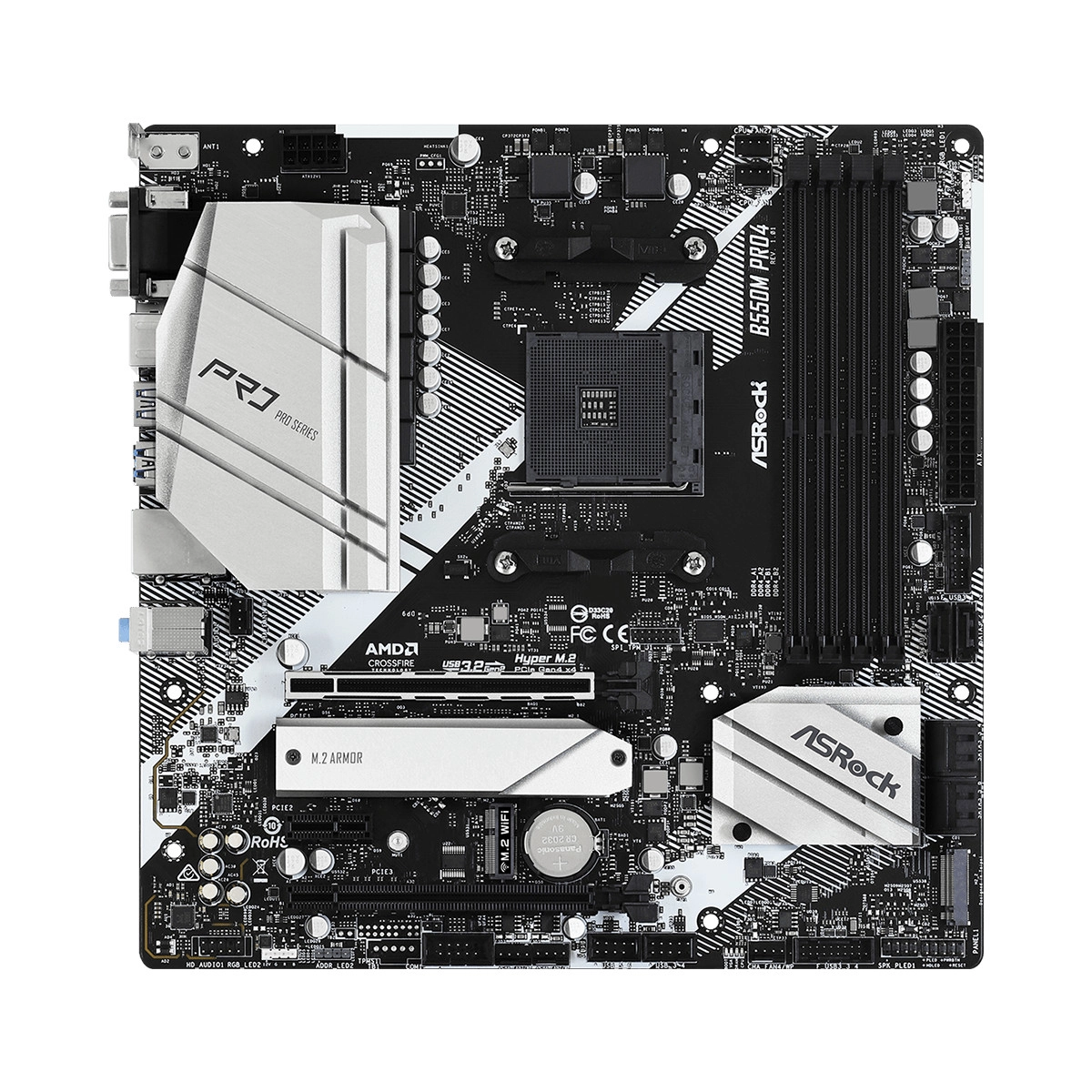 Мат. плата AM4 AsRock B550M Pro4 - зображення 2