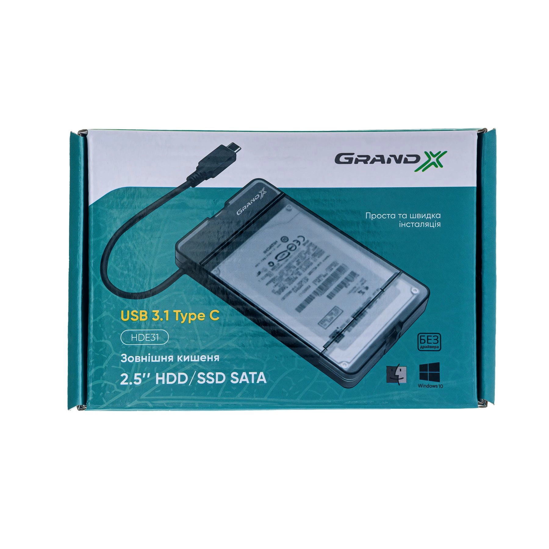 USB Mobile Rack Grand-X HDE31 - зображення 6