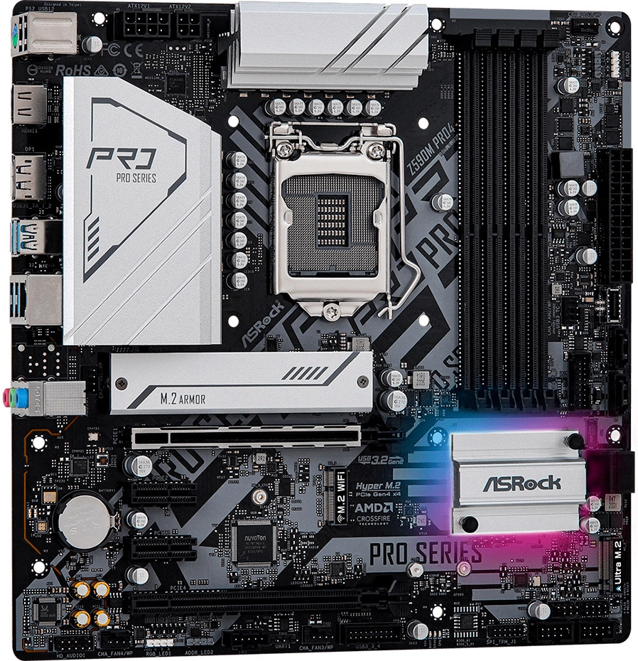 Мат. плата 1200 Asrock Z590M PRO4 - зображення 3